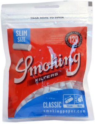 Фильтры для самокруток Smoking Slim Blue 6 мм вид 1