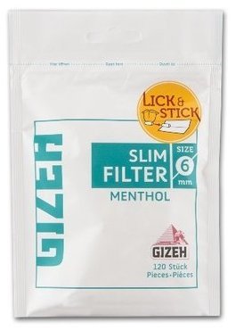 Фильтры для самокруток Gizeh Slim Mehthol 6mm вид 1