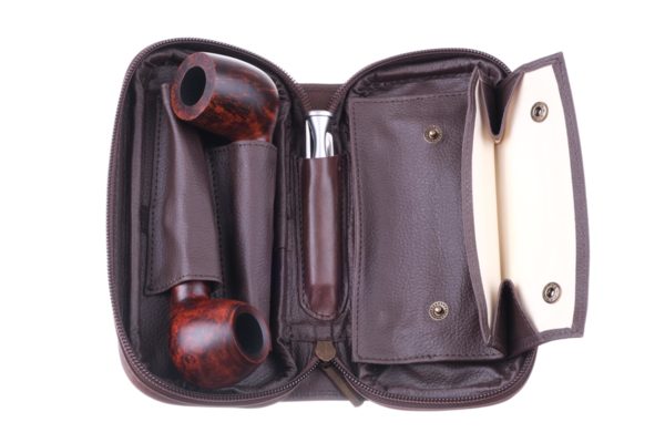 Сумка P&A для 2 трубок и табака 415-Brown вид 2