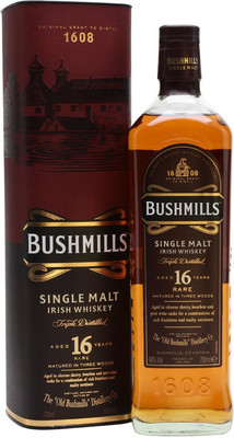 Виски Bushmills 16 Years Old, gift box, 0.7 л вид 1