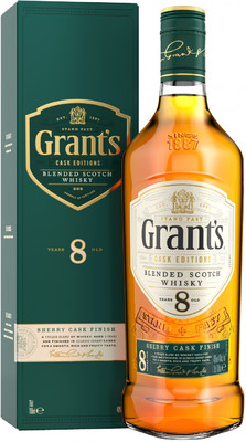 Виски Grant's Sherry Cask Finish 8 Years Old, gift box, 0.7 л вид 1