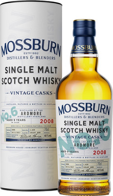 Виски Mossburn Vintage Casks No.6 Ardmore, 2008, in tube, 0.7 л вид 1