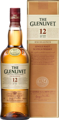 Виски The Glenlivet 12 Years Old Excellence, gift box, 0.7 л вид 1