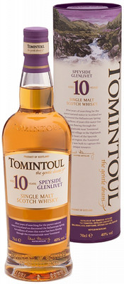 Виски Tomintoul 10 Years Old, in tube, 0.7 л вид 1